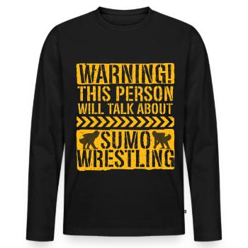 Sumoringer Sumo Wrestling Japanischer Nagoya - Männer Premium Bio Langarmshirt - Schwarz - Vorne - Nico (187cm)