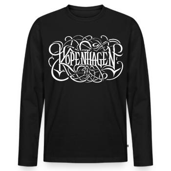 Kopenhagen Heavy Metal Headbanger Typografie - Männer Premium Bio Langarmshirt - Schwarz - Vorne - Nico (187cm)