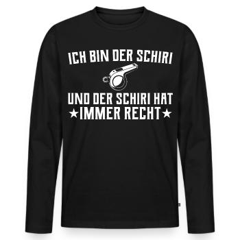Referee is always right - Football Referee - Men's Premium Organic Long Sleeve Shirt - black - Front - Nico (187cm)