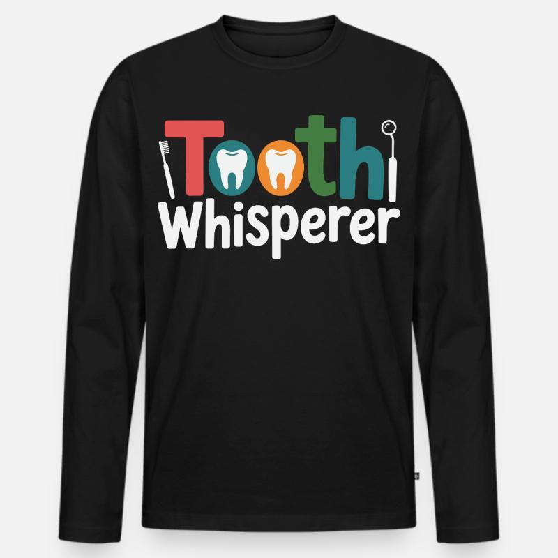 Zahntechniker Präzisionsarbeit - Männer Premium Bio Langarmshirt - Schwarz