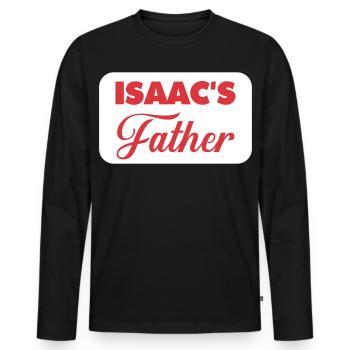 Feierliches Design für Isaacs Vater - Männer Premium Bio Langarmshirt - Schwarz - Vorne - Nico (187cm)