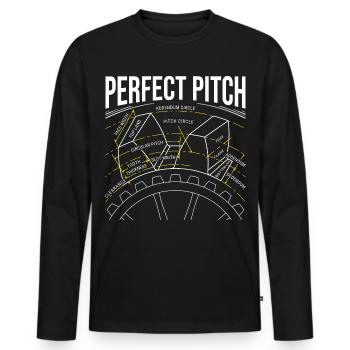 Gear Teeth Anatomy – Perfect Pitch Edition - Men's Premium Organic Long Sleeve Shirt - black - Front - Nico (187cm)