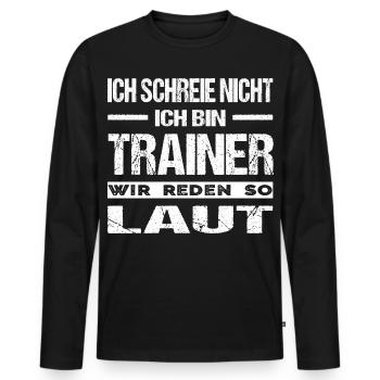 Trainer Geschenk Coach Mannschaft Team - Männer Premium Bio Langarmshirt - Schwarz - Vorne - Nico (187cm)