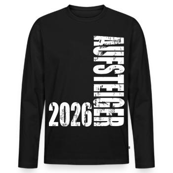 Promoted 2026 Promotion Jersey Promotion 26 - Men's Premium Organic Long Sleeve Shirt - black - Front - Nico (187cm)