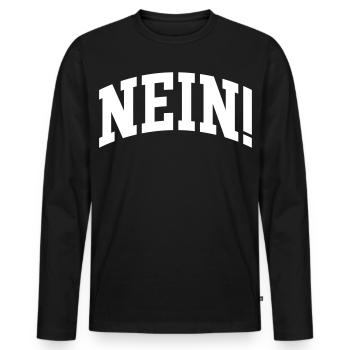Non - T-shirt manches longues Premium bio Homme - noir - Devant - Nico (187cm)