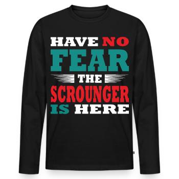 Have no Fear the Schnorrern is here Outfit - Männer Premium Bio Langarmshirt - Schwarz - Vorne - Nico (187cm)