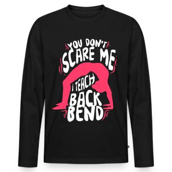 Kontorsionist Kontorsion I Teach Back Bend - T-shirt manches longues Premium bio Homme - noir - Devant - Nico (187cm)
