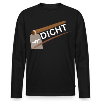 Chemise Party Sauf - Hacke Dicht - T-shirt manches longues Premium bio Homme - noir - Devant - Nico (187cm)