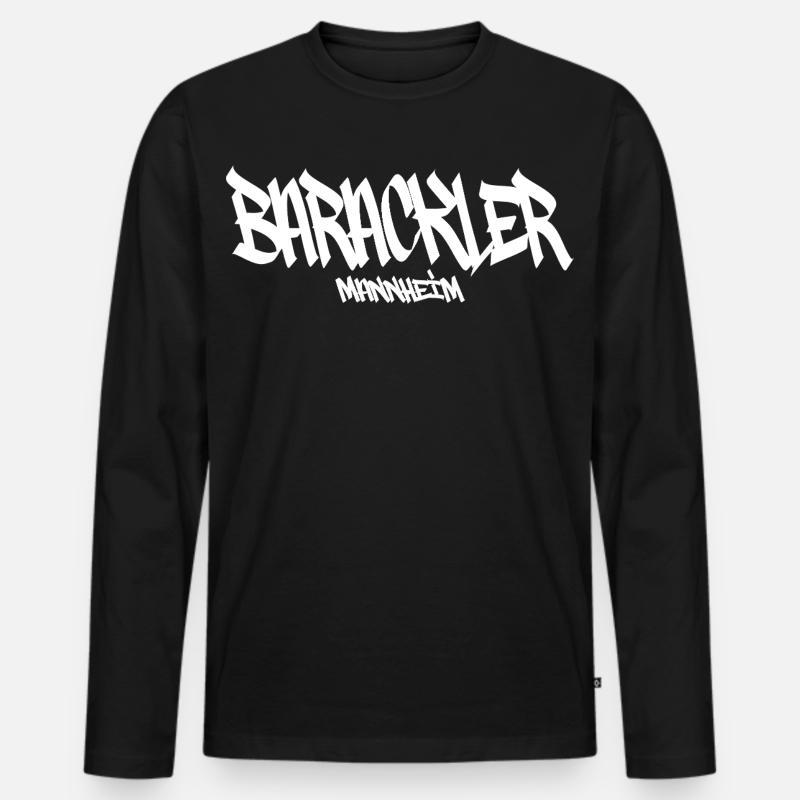 barackler_mannheim - Männer Premium Bio Langarmshirt - Schwarz