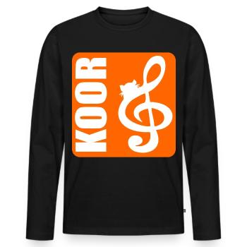 CHŒUR Chats domestiques - T-shirt manches longues Premium bio Homme - noir - Devant - Nico (187cm)