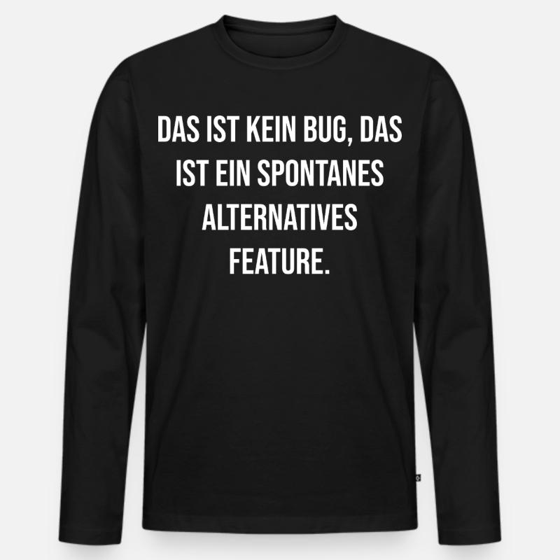 No bug spontaneous feature - Men's Premium Organic Long Sleeve Shirt - black