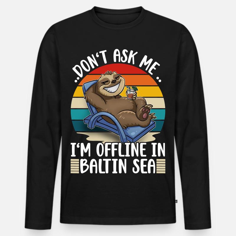 Ostsee Urlaub  - Männer Premium Bio Langarmshirt - Schwarz