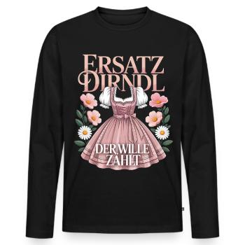 Replacement Dirndl The Will Counts Festival in October - Men's Premium Organic Long Sleeve Shirt - black - Front - Nico (187cm)