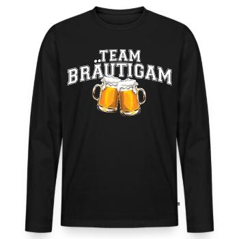 Bachelor Party - Team Groom - Men's Premium Organic Long Sleeve Shirt - black - Front - Nico (187cm)