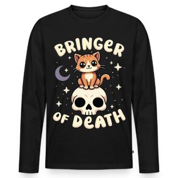 Bringer of Death - Men's Premium Organic Long Sleeve Shirt - black - Front - Nico (187cm)