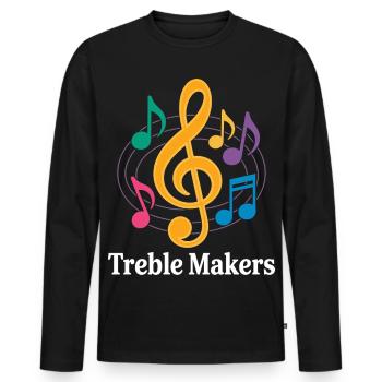 Treble Makers Professeur de musique drôle - T-shirt manches longues Premium bio Homme - noir - Devant - Nico (187cm)