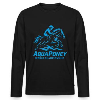 AquaPony World Championship - Men's Premium Organic Long Sleeve Shirt - black - Front - Nico (187cm)