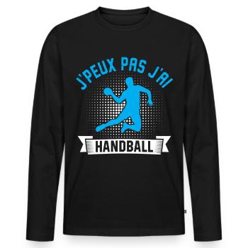 Ich kann nicht haben Handball Spieler Handball - Männer Premium Bio Langarmshirt - Schwarz - Vorne - Nico (187cm)