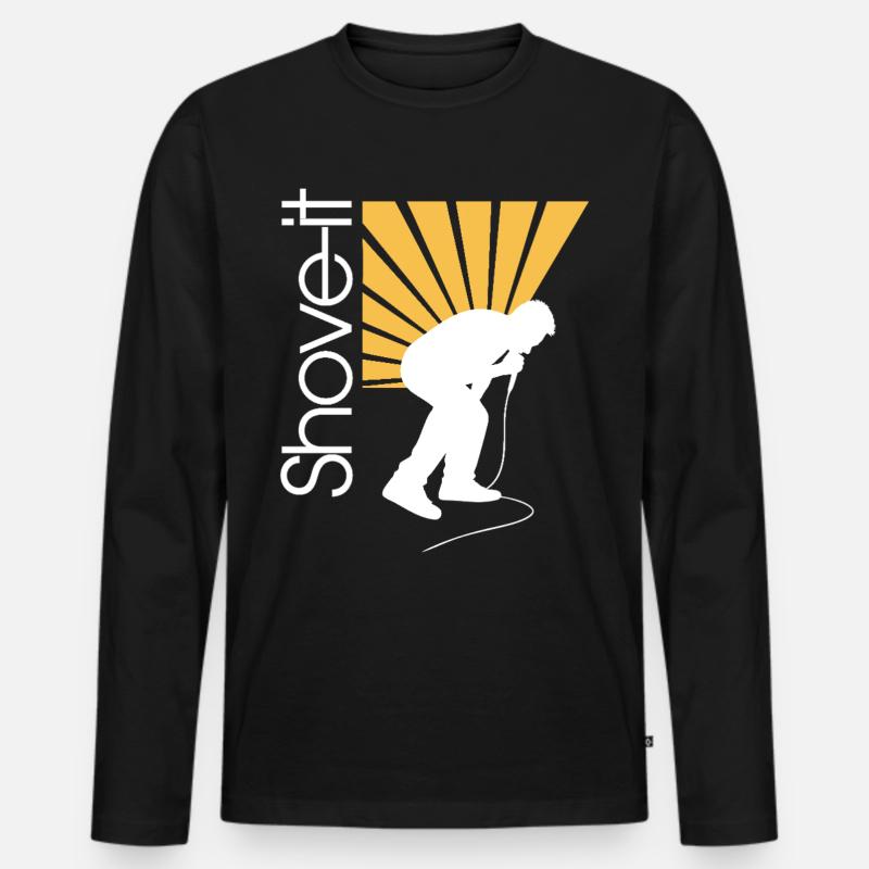 SCHIEB ES, SCHIEB ES!! -AFFE - Männer Premium Bio Langarmshirt - Schwarz