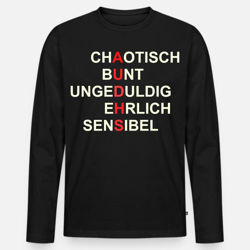 AUDHS  Sichtbar anders. Sichtbar ich. - Männer Premium Bio Langarmshirt - Schwarz