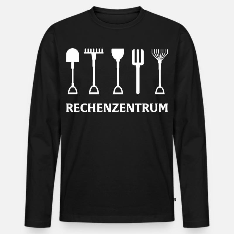 Rechenzentrum Gartenarbeit  - Männer Premium Bio Langarmshirt - Schwarz