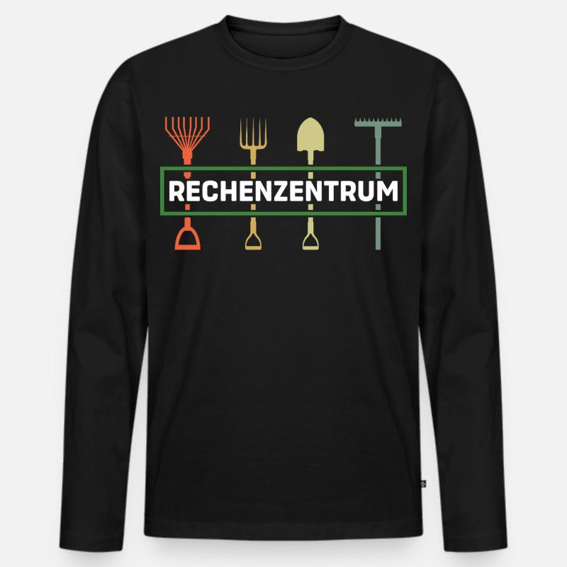 Rechenzentrum Gartenarbeit Landschaftsgärtner - Männer Premium Bio Langarmshirt - Schwarz