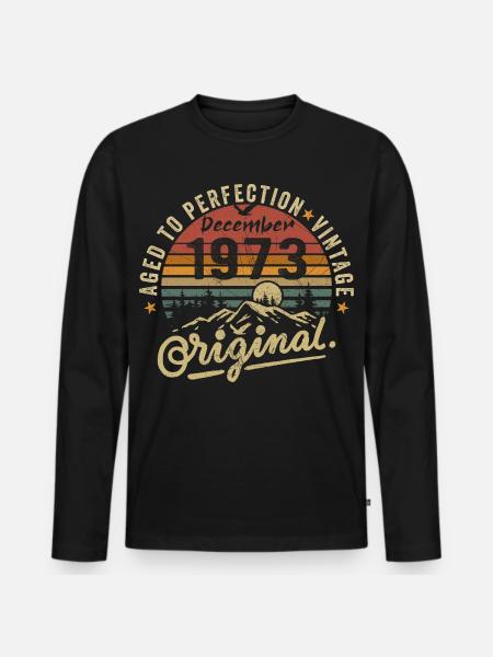 Legends were unveiled in December 1973 - Men's Premium Organic Long Sleeve Shirt - black