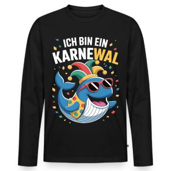 Carnival Carnival Costume, Karnewal, Fasnacht - Men's Premium Organic Long Sleeve Shirt - black - Front - Nico (187cm)