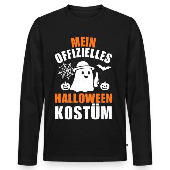 My Official Halloween Costume - Men's Premium Organic Long Sleeve Shirt - black - Front - Nico (187cm)