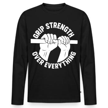 Gymnastique suédoise La force de préhension sur tout Entraînement - T-shirt manches longues Premium bio Homme - noir - Devant - Nico (187cm)