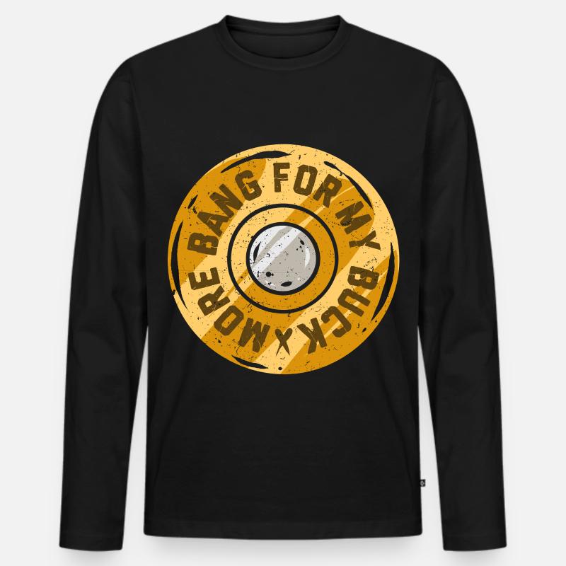 Tontaubenschießen Wurfscheibenschießen - Männer Premium Bio Langarmshirt - Schwarz