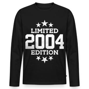 LIMITED EDITION 2004 22ND BIRTHDAY - Men's Premium Organic Long Sleeve Shirt - black - Front - Nico (187cm)