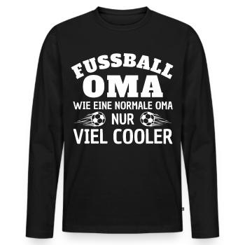 Football Granny Beaucoup Plus Frais - T-shirt manches longues Premium bio Homme - noir - Devant - Nico (187cm)