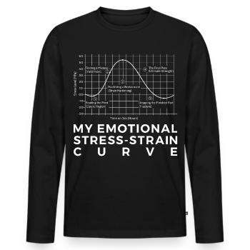 Atelier Humour, Courbe de contrainte-déformation intelligente TShirt - T-shirt manches longues Premium bio Homme - noir - Devant - Nico (187cm)
