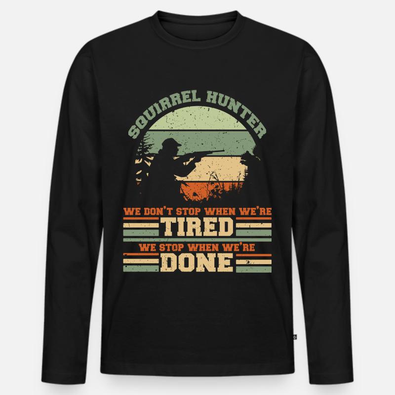 Eichhörnchenjäger Baumratte - Männer Premium Bio Langarmshirt - Schwarz