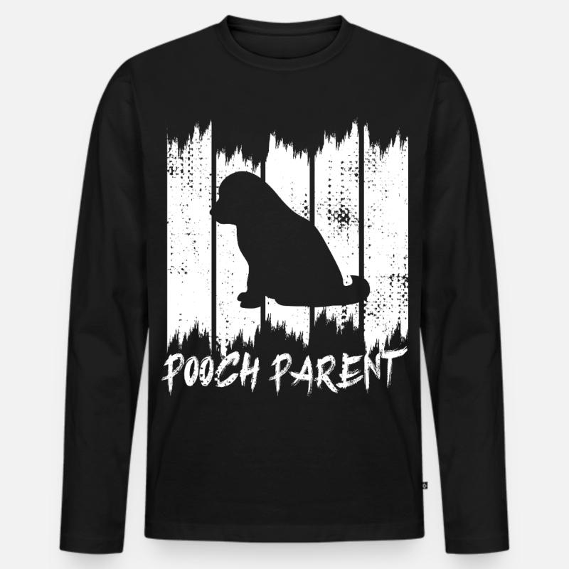 Hundeeltern - Männer Premium Bio Langarmshirt - Schwarz