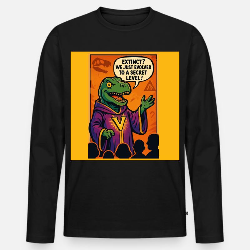 V-Raptor: Evolution auf Geheimstufe - Männer Premium Bio Langarmshirt - Schwarz