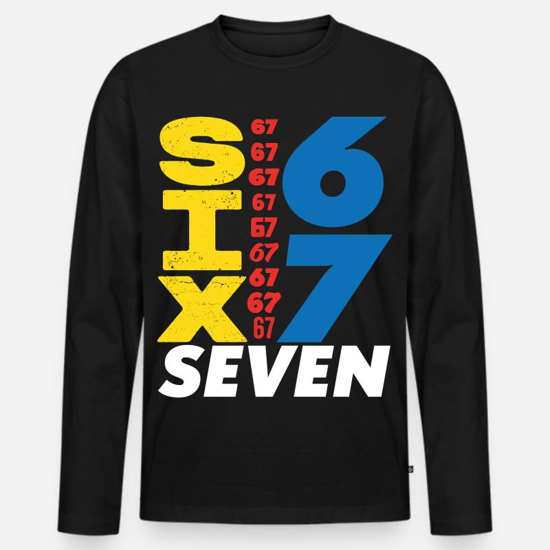 Sechs Sieben, 67 - Männer Premium Bio Langarmshirt - Schwarz