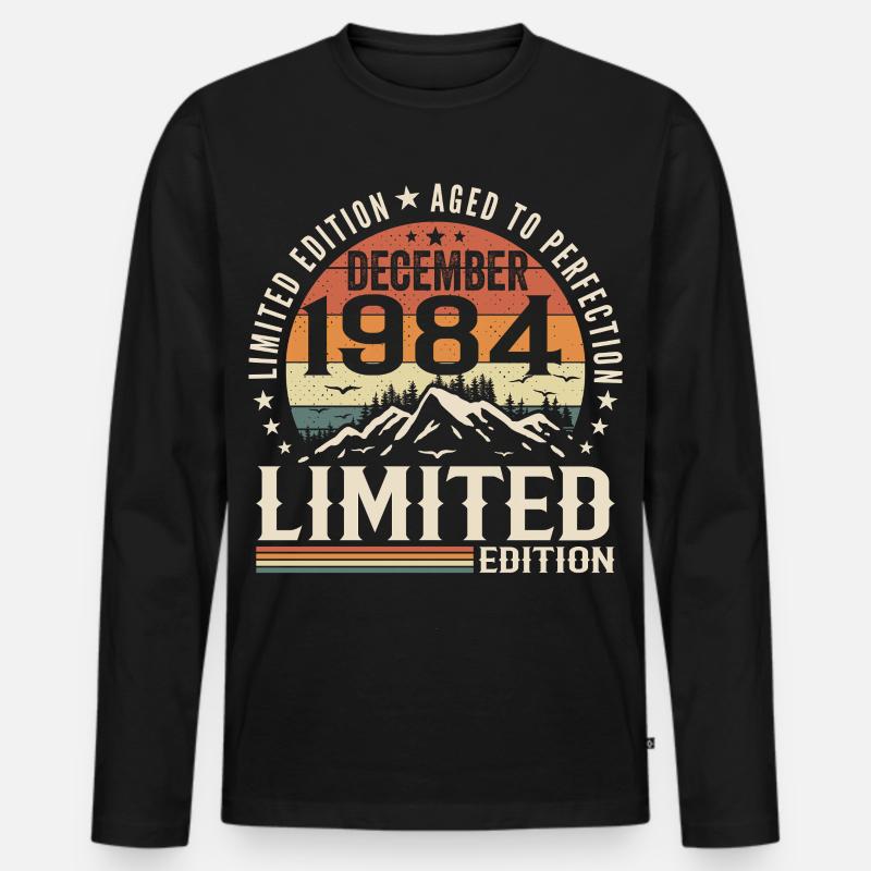 Dezember 1984 - Männer Premium Bio Langarmshirt - Schwarz