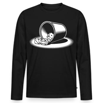 Schocken Team Schock Aus! Würfeln Knobeln Jule - Männer Premium Bio Langarmshirt - Schwarz - Vorne - Nico (187cm)
