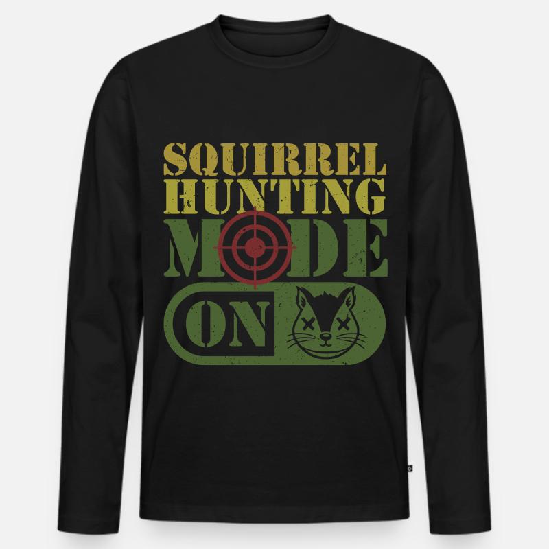 Eichhörnchenjäger Baumratte - Männer Premium Bio Langarmshirt - Schwarz