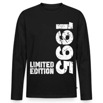 1995 Limited Edition Anniversaire Cadeau Original - T-shirt manches longues Premium bio Homme - noir - Devant - Nico (187cm)