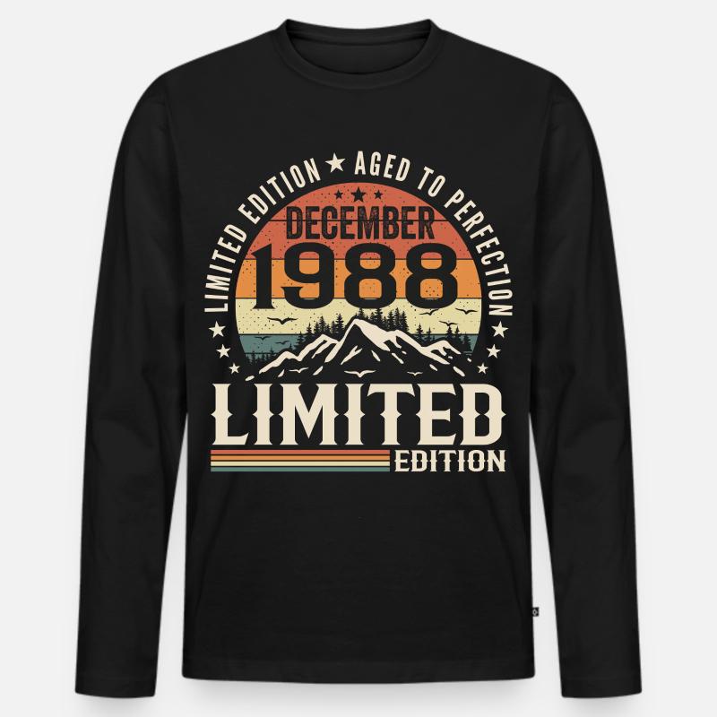 Dezember 1988 - Männer Premium Bio Langarmshirt - Schwarz