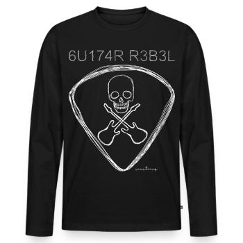 Guitare Rebel - T-shirt manches longues Premium bio Homme - noir - Devant - Nico (187cm)
