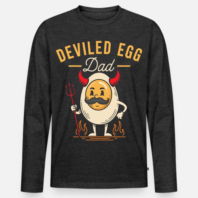 Deviled Egg Dad Thanskgiving Dinner Men's Premium Organic Long Sleeve Shirt
