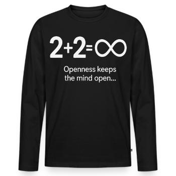 Chemise pour les philosophes, les enseignants et les penseurs profonds - T-shirt manches longues Premium bio Homme - noir - Devant - Nico (187cm)