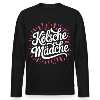 Cologne Filles Carnaval Cologne Filles - T-shirt manches longues Premium bio Homme - noir - Devant - Nico (187cm)