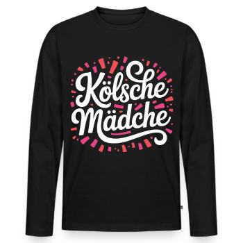 Cologne Filles Carnaval Cologne Filles - T-shirt manches longues Premium bio Homme - noir - Devant - Nico (187cm)
