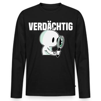 Detective - Men's Premium Organic Long Sleeve Shirt - black - Front - Nico (187cm)