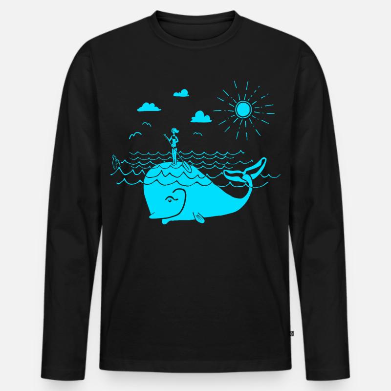 SUP - Männer Premium Bio Langarmshirt - Schwarz